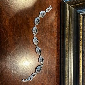 A new beautiful denim color bracelet .